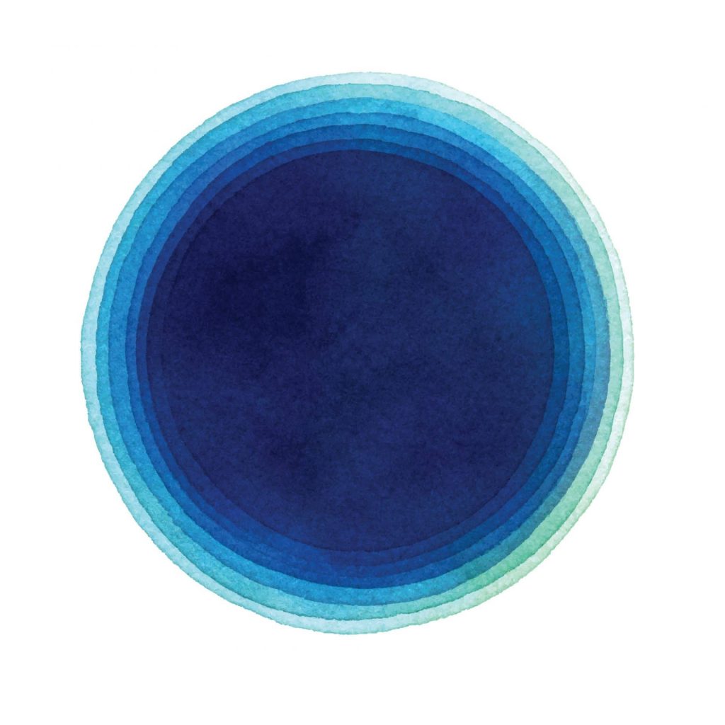 Watercolor Blue Gradient Circle Background