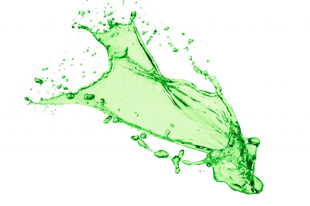 Abstract green splash green hydrogen